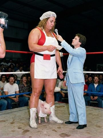 Big Barb the Butcher in the ring